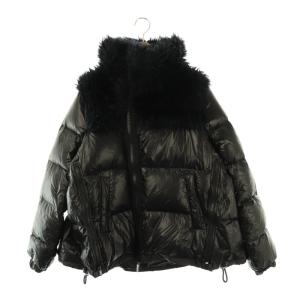 18-04041 フェイクボリュームファー ダウンジャケット 4 ブラック