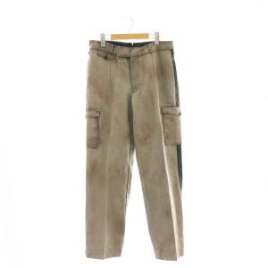 カーゴパンツ ワイド リネン混 4/46 茶 /MI OS FR