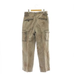 kiminori morishita カーゴパンツ ワイド リネン混 4/46 茶 /MI OS FR