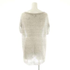 MARGARET HOWELL ニット セーター フレンチスリーブ リネン F グレー /DF OS FR