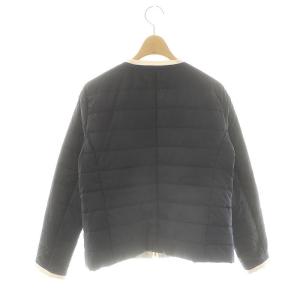 DoCLASSE Do CLASSE ノーカラージャケット 中綿 L 紺 アイボリー /MI OS FR