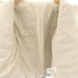 DoCLASSE Do CLASSE ノーカラージャケット 中綿 L 紺 アイボリー /MI OS FR