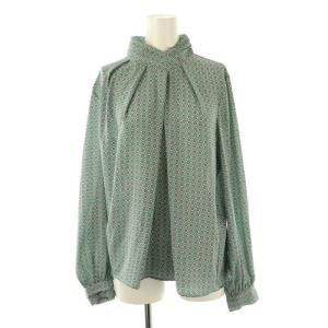ブラウス プルオーバー 総柄 長袖 2 グリーン /DF OS AX