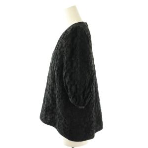 BALLSEY ラメマトラッセ パフスリーブブラウス 半袖 36 ブラック /DF OS AX