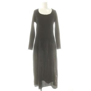 ワンピース ロング ギャザー 40 ブラック /DF OS AX