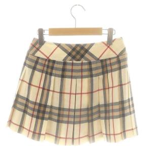 BURBERRY BLUE LABEL ラップスカート プリーツスカート ミニ チェック 36 マルチカラー /DF OS AX