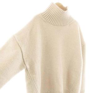 BEAUTY&YOUTH UNITED ARROWS FINEWOOLワイドタートルネックニットプルオーバー セーター 長袖 グレージュ /DF OS AX