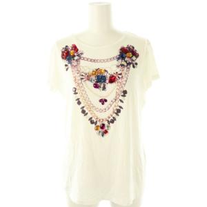 ビジューカットソー Tシャツ I42 白 マルチカラー /MI OS AX