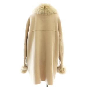 GRACE CONTINENTAL フォックスカラーリバーコート アウター 36 ウール ライトベージュ /DO OS