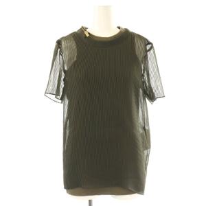 Chiffon x Cotton Jersey T-Shirt トップス ブラウス タンクトップ レイヤード
