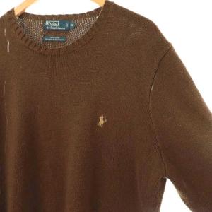 Polo by Ralph Lauren クルーネックニット セーター 長袖 XL ブラウン /DF OS GY14