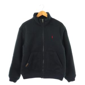 ジップアップ ブルゾン ジャケット 裏地ボア L  ネイビー /DF OS GY14