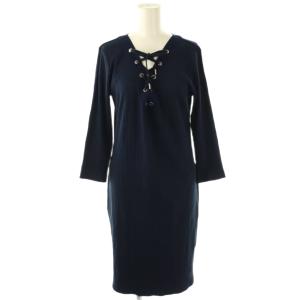 レースアップデザイン ワンピース M ネイビー /ES OS GY14
