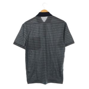 GIVENCHY MONSIEUR 半袖 ニットポロシャツ 総柄 S ネイビー /DF OS GY14