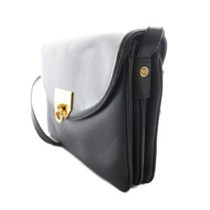 NINA RICCI ショルダーバッグ レザー 黒 ブラック /SS OS GY14