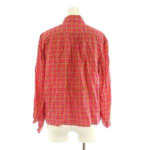 Christian Dior PRET A PORTER シルクブラウス 長袖 リボン チェック ヴィンテージ S ピンク /MY OS