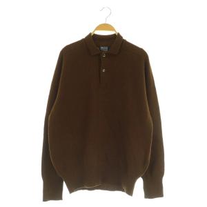 ポロニット セーター 長袖 ウール M ブラウン /MY OS GY14