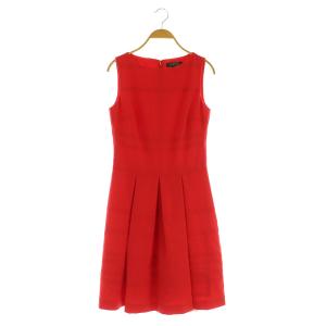 DRESS ノースリーブ ワンピース 膝丈 2 レッド /MY OS GY14