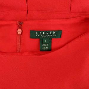 LAUREN RALPH LAUREN DRESS ノースリーブ ワンピース 膝丈 2 レッド /MY OS GY14