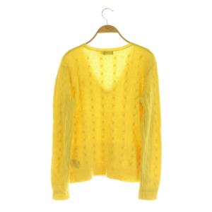 POLO RALPH LAUREN ウールカシミヤ Vネック ケーブルニット セーター 長袖 M イエロー /MY OS GY14