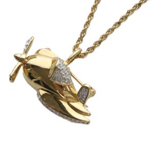 ネックレス ペンダント 飛行機モチーフ ゴールド色 /YO17 GY14