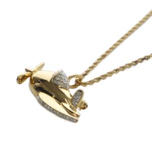 SWAROVSKI ネックレス ペンダント 飛行機モチーフ ゴールド色 /YO17 GY14