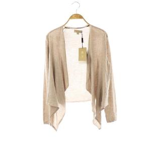 ウールシルク カーディガン M モカベージュ