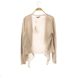 BURBERRY ウールシルク カーディガン M モカベージュ