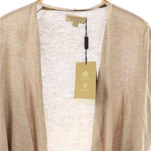 BURBERRY ウールシルク カーディガン M モカベージュ