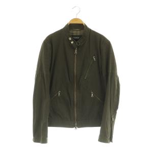 ブルゾン ジャケット ジップアップ バンドカラー M カーキ /MY OS GY14