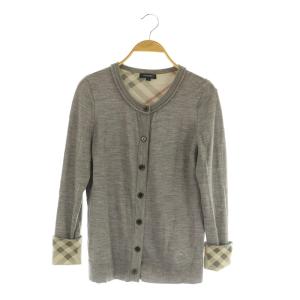 カーディガン 裏地チェック 2 グレー