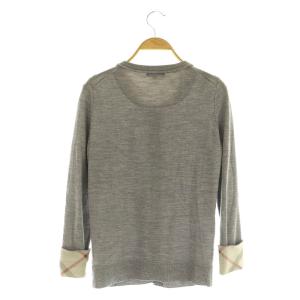 BURBERRY カーディガン 裏地チェック 2 グレー