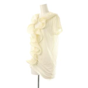 LANVIN カットソー 半袖 フリル XS 白 ホワイト /AT OS GY14