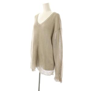 Deuxieme Classe 25SS Fascinating ニット セーター リネン グレージュ /HK OS