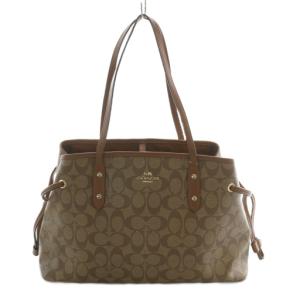 トートバッグ ハンドバッグ シグネチャー PVC 茶色 ブラウン F57842 /AS OS OH