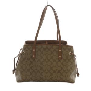 COACH トートバッグ ハンドバッグ シグネチャー PVC 茶色 ブラウン F57842 /AS OS OH