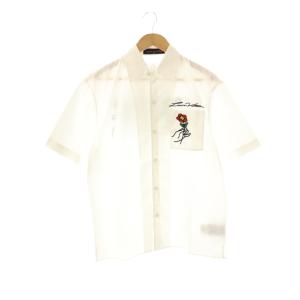 24SS Flower Embroidery S/S Shit シャツ M