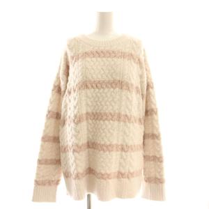 gelato pique ボーダーアランプルオーバー×パンツ セットアップ ルームウェア ナイトウェア F ピンク /DF OS