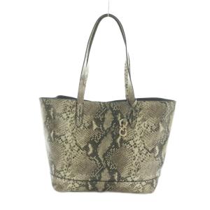 パイソン柄 トートバッグ 型押し グレー /MI OS