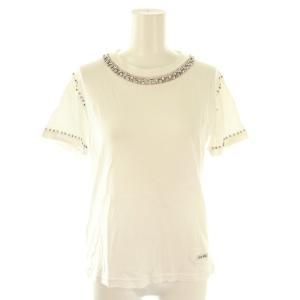 ビジューTシャツ カットソー XS ホワイト MJM846 /CX OS