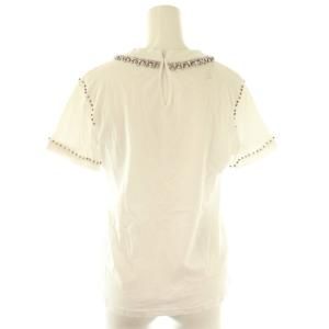 miumiu ビジューTシャツ カットソー XS ホワイト MJM846 /CX OS
