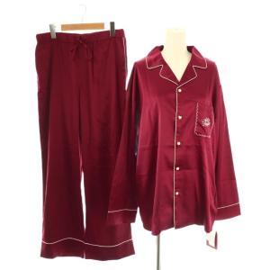 セットアップ 24AW HOLIDAY HOMMEパイピングサテンシャツ パンツ パイピング ルームウエア