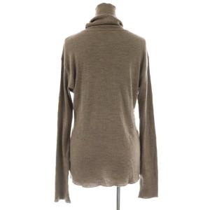 Deuxieme Classe rib タートル ニット セーター 長袖 ブラウン /HK OS SH