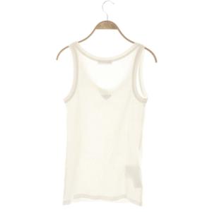 PRADA リブニットジャージータンクトップ 38 ホワイト 39546X