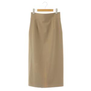 24SS ジャージーライクカラータイトスカート 38 ベージュ /DO OS