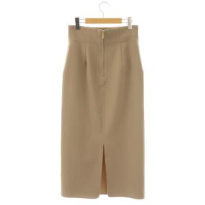 NOBLE 24SS ジャージーライクカラータイトスカート 38 ベージュ /DO OS