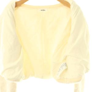 SNIDEL 23AW ファーライクニットジャケット ノーカラージャケット F ホワイト /DF OS
