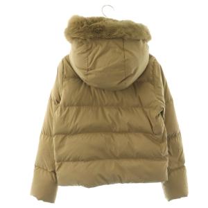 URBAN RESEARCH ダウンジャケット フード ラビットファー 36 ベージュ /ES OS