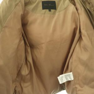 URBAN RESEARCH ダウンジャケット フード ラビットファー 36 ベージュ /ES OS