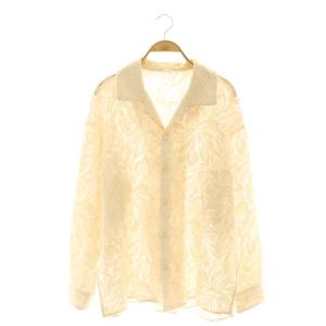 CURTAIN LACE SLIT SHIRT カーテンレース スリット シャツ 2 ベージュ /DF